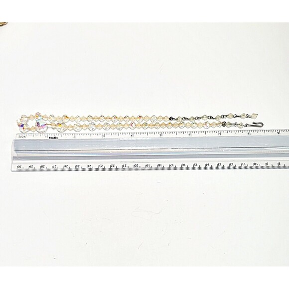 Sparkling MCM Aurora Borealis Faceted Glass Beads 15-16" Vintage Stunning VGC! - Picture 7 of 9